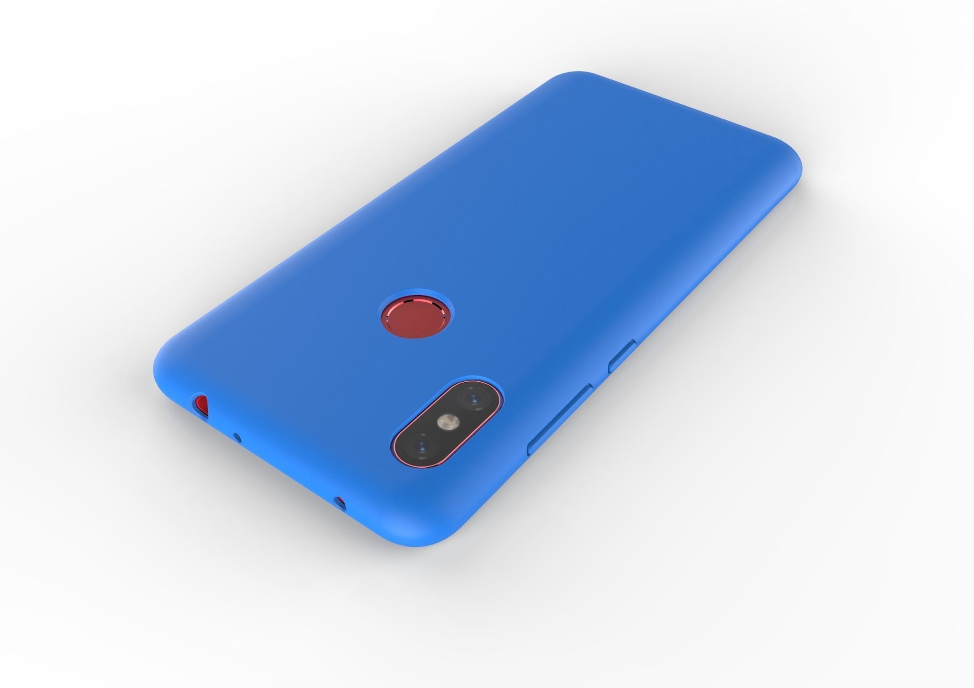 Xiaomi Redmi Note 6 Pro blue case 3D print model_2