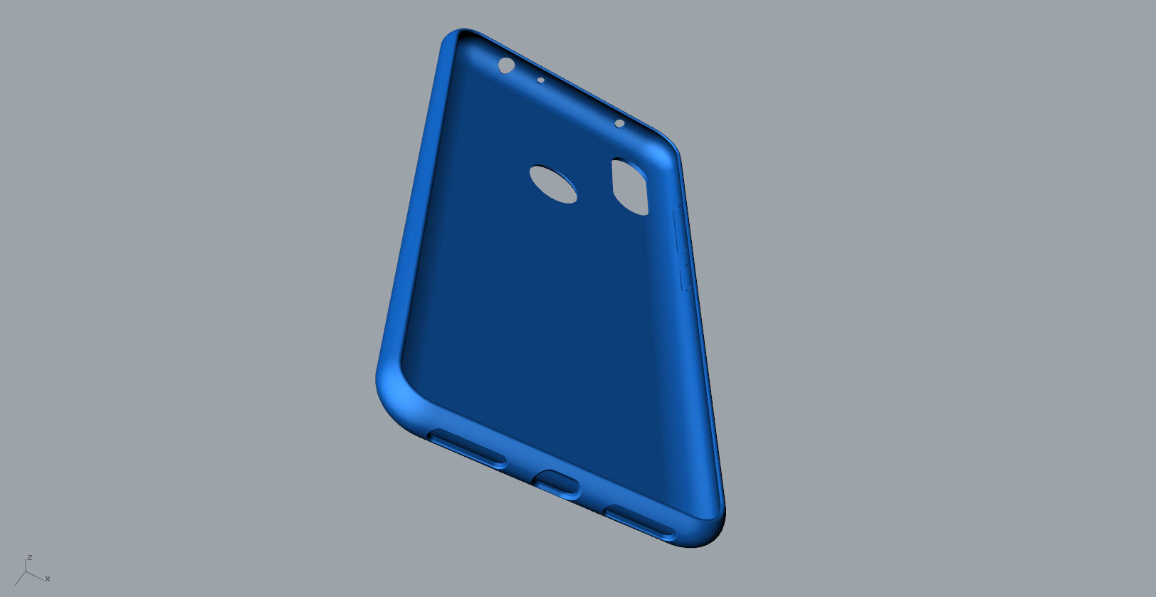 Xiaomi Redmi Note 6 Pro blue case 3D print model_22