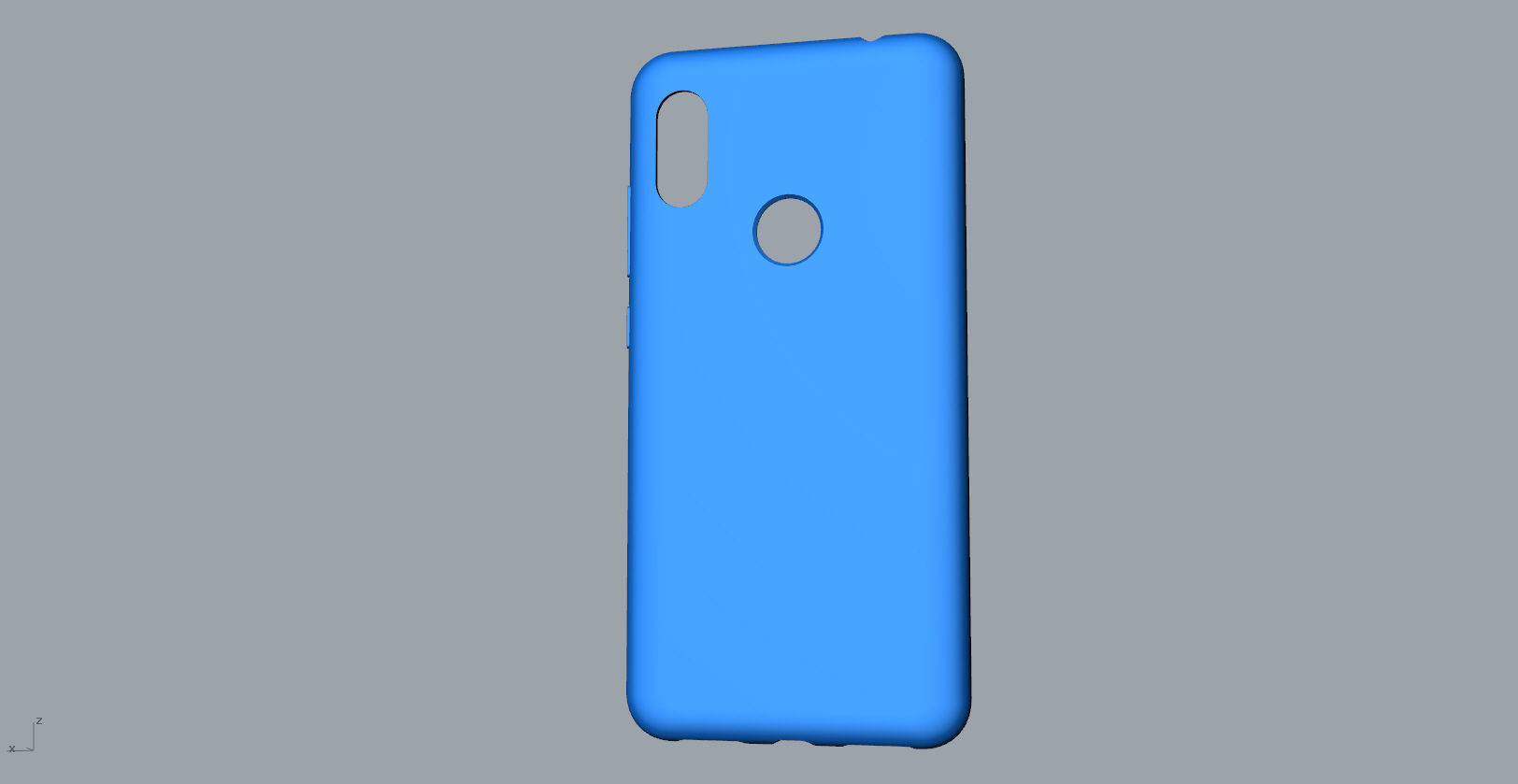 Xiaomi Redmi Note 6 Pro blue case 3D print model_20
