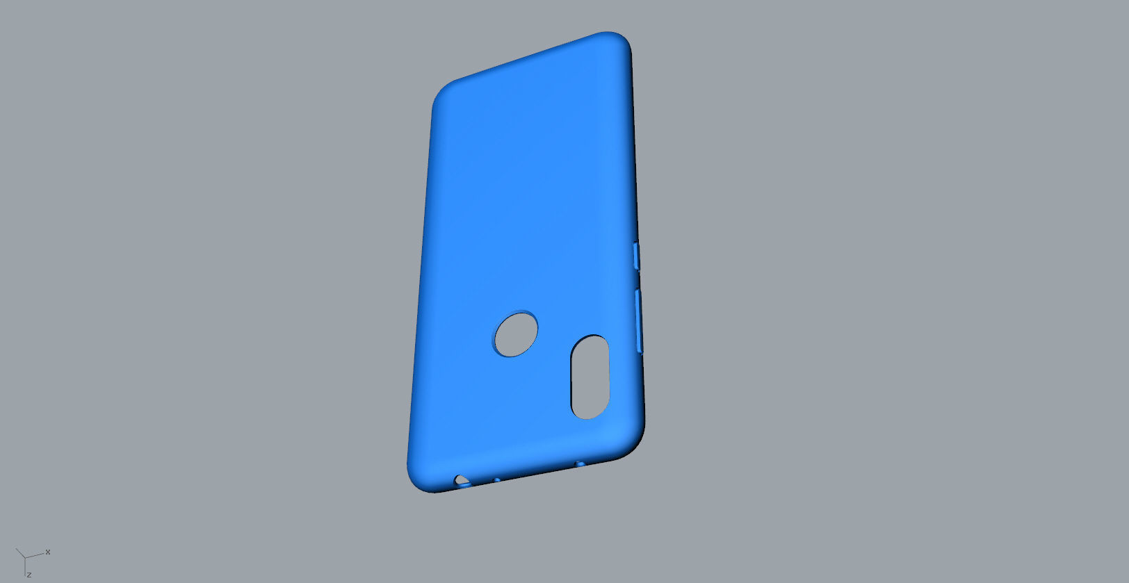 Xiaomi Redmi Note 6 Pro blue case 3D print model_14
