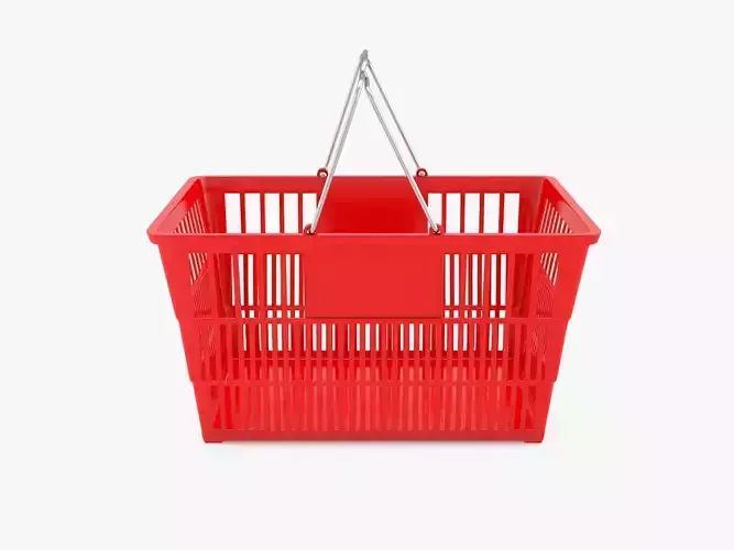 Supermarket Hand Baskets with Chrome Handles