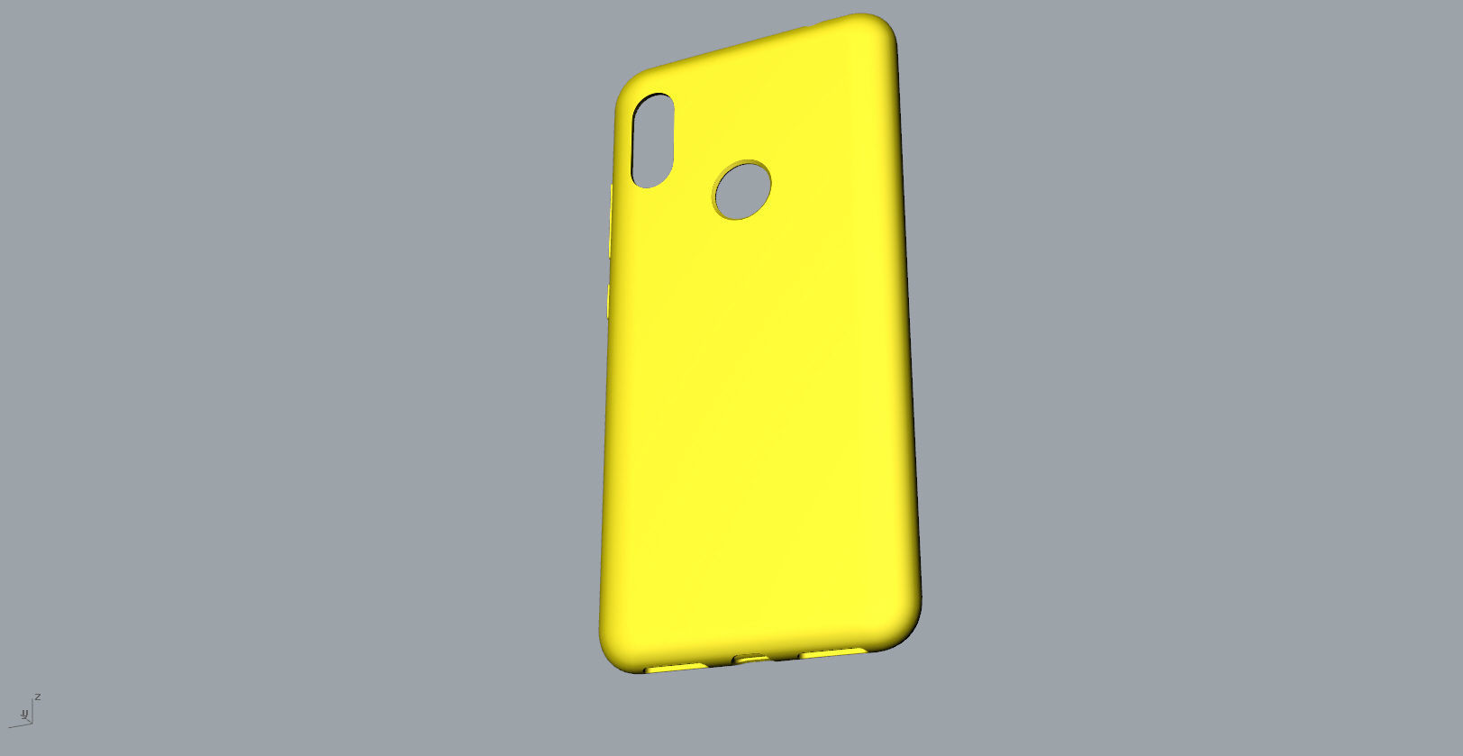 Xiaomi Redmi Note 6 Pro yellow case 3D print model_13