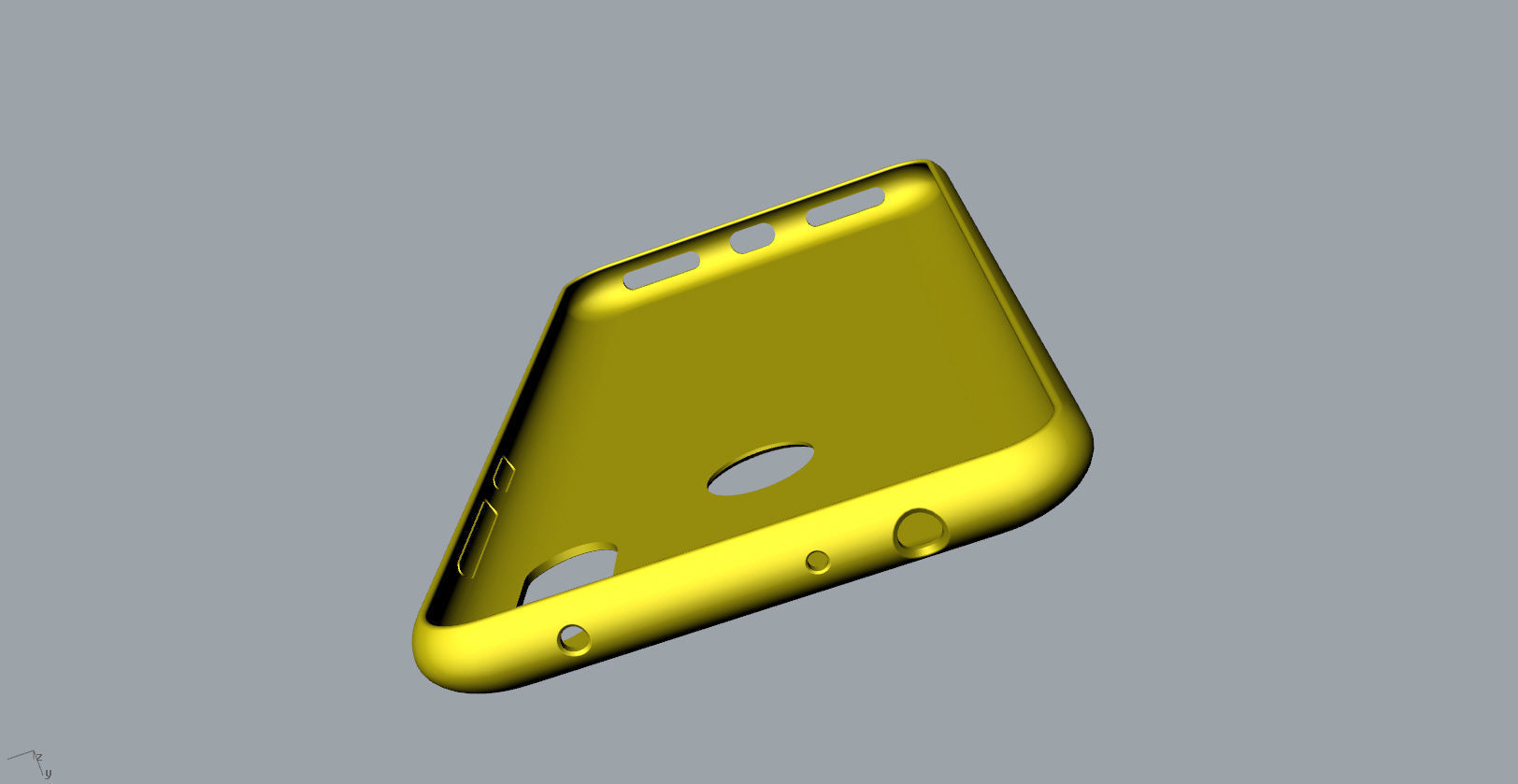 Xiaomi Redmi Note 6 Pro yellow case 3D print model_22