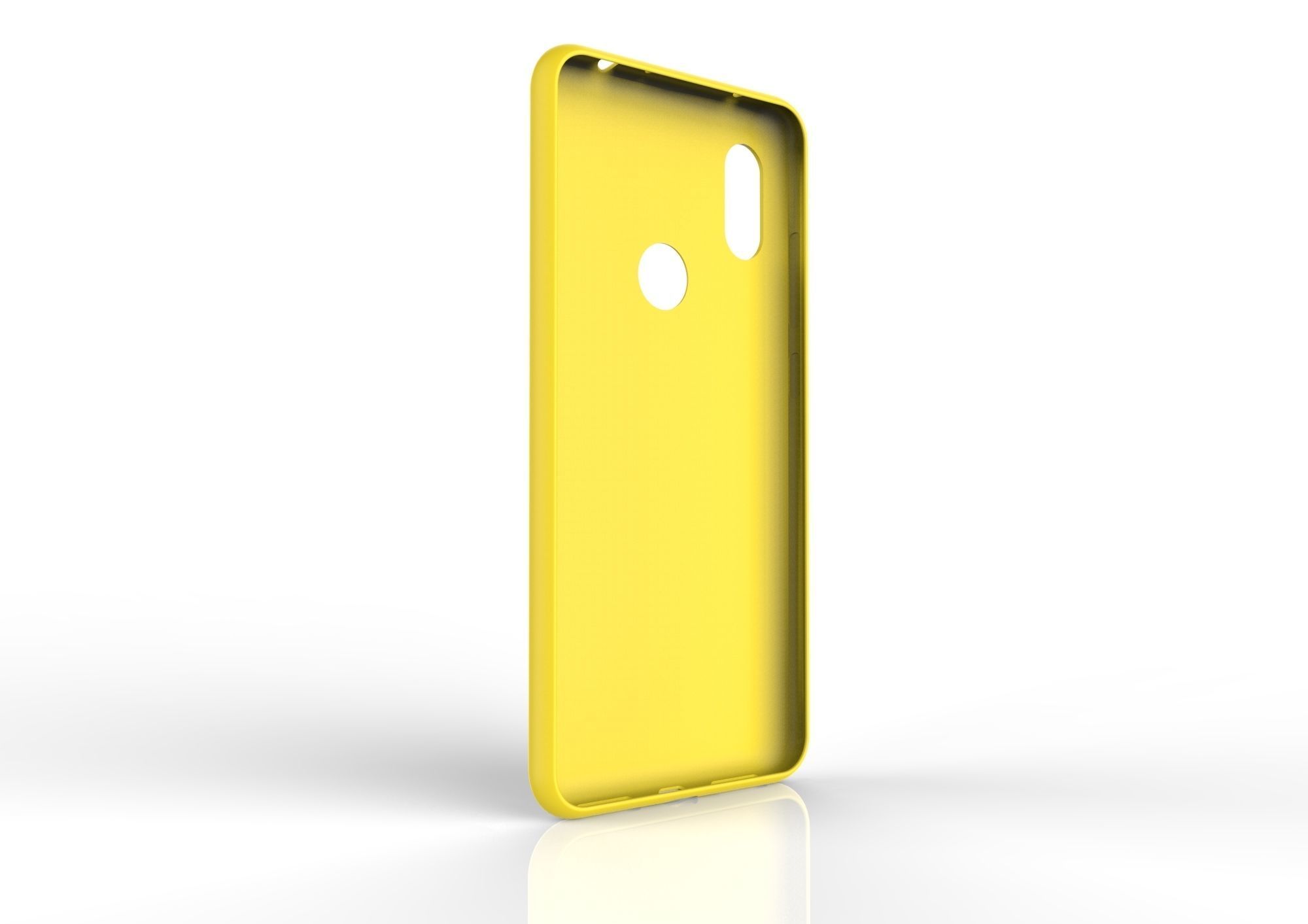 Xiaomi Redmi Note 6 Pro yellow case 3D print model_3