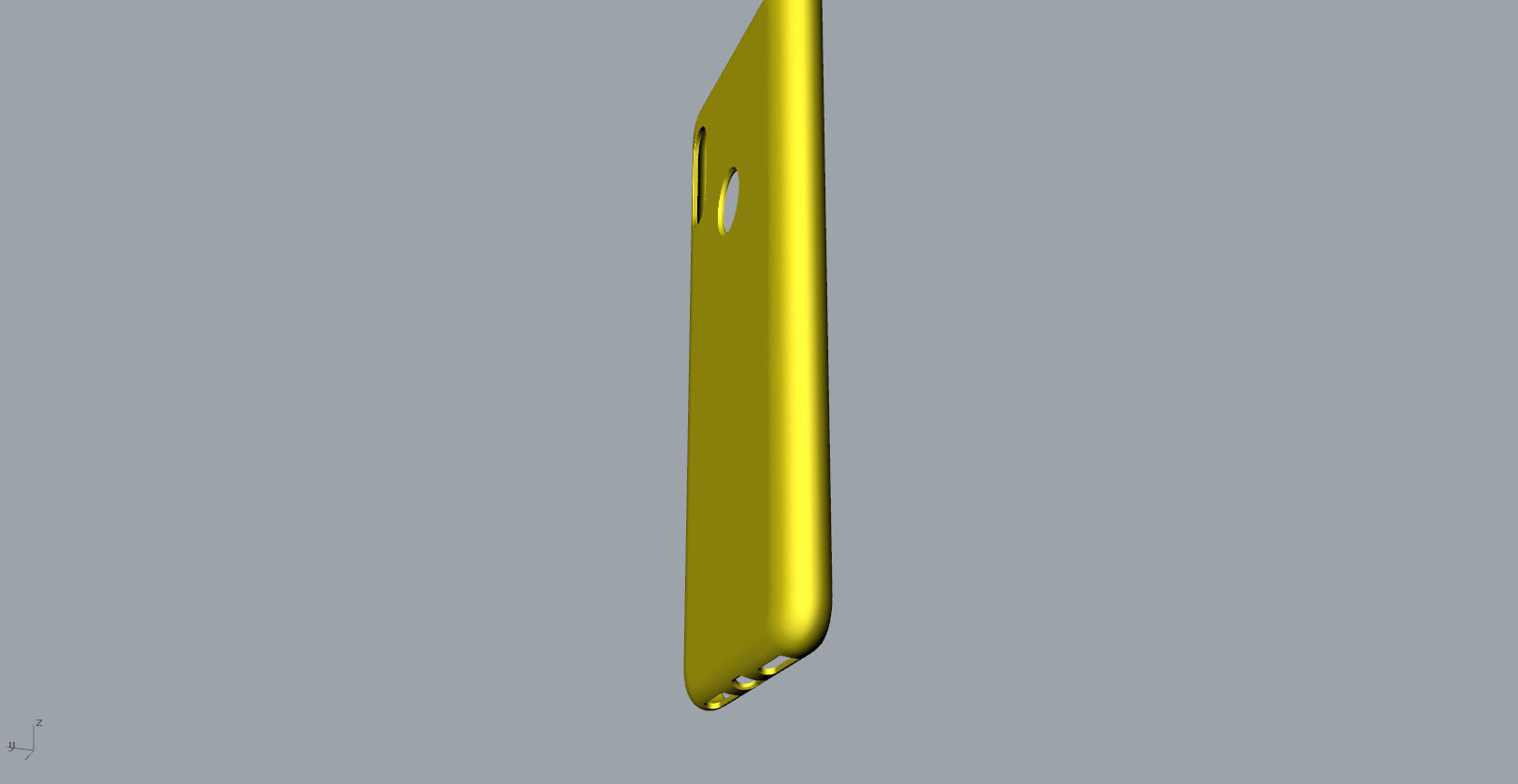 Xiaomi Redmi Note 6 Pro yellow case 3D print model_15