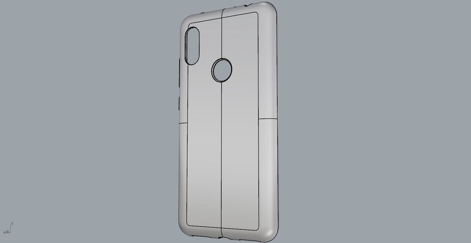 Xiaomi Redmi Note 6 Pro yellow case 3D print model_31