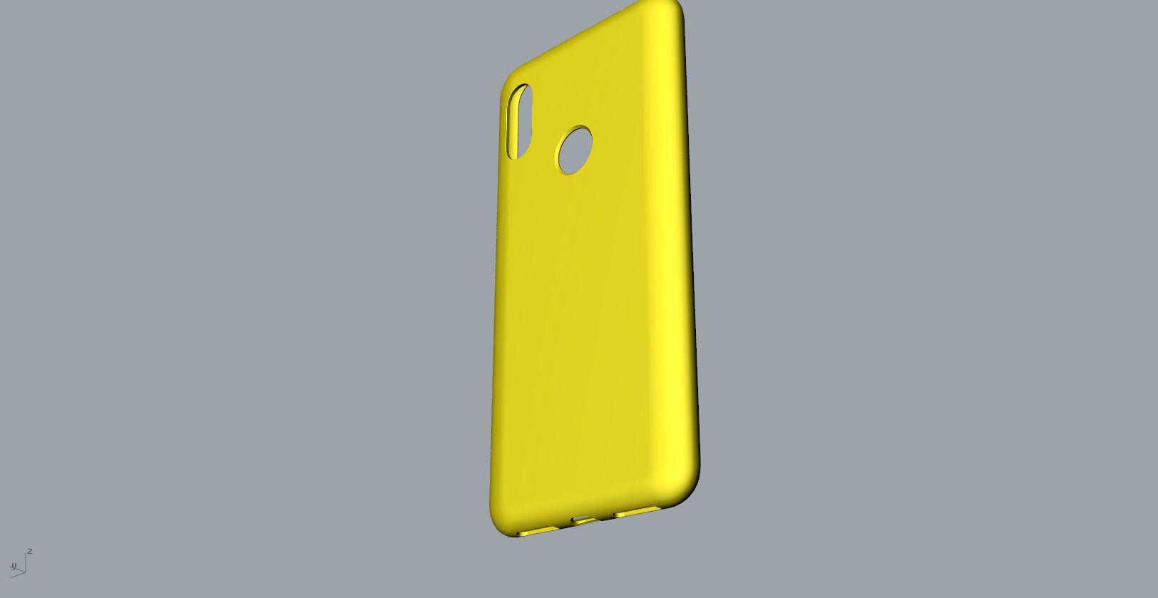 Xiaomi Redmi Note 6 Pro yellow case 3D print model_14
