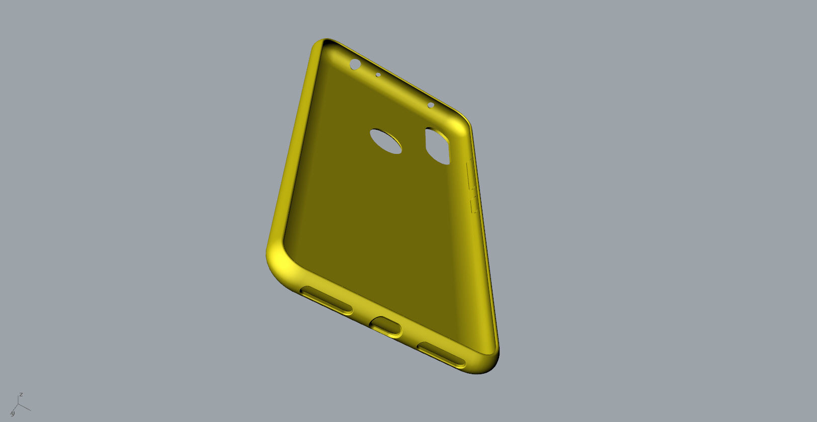 Xiaomi Redmi Note 6 Pro yellow case 3D print model_16
