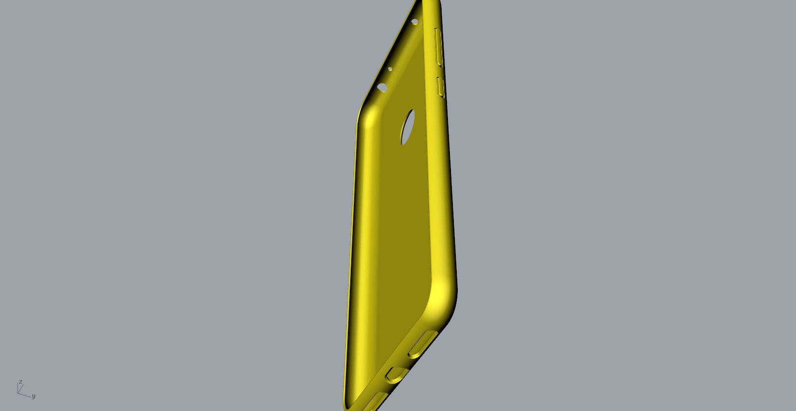 Xiaomi Redmi Note 6 Pro yellow case 3D print model_11