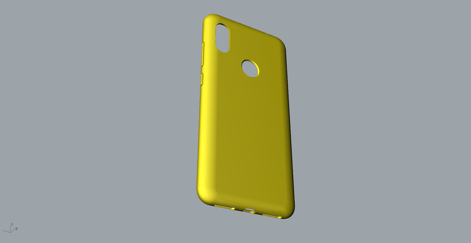 Xiaomi Redmi Note 6 Pro yellow case 3D print model_10