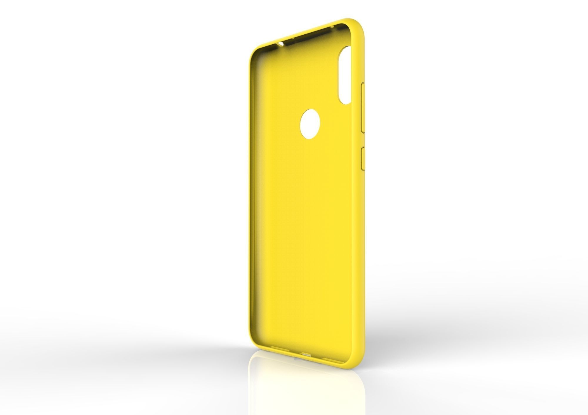 Xiaomi Redmi Note 6 Pro yellow case 3D print model_1