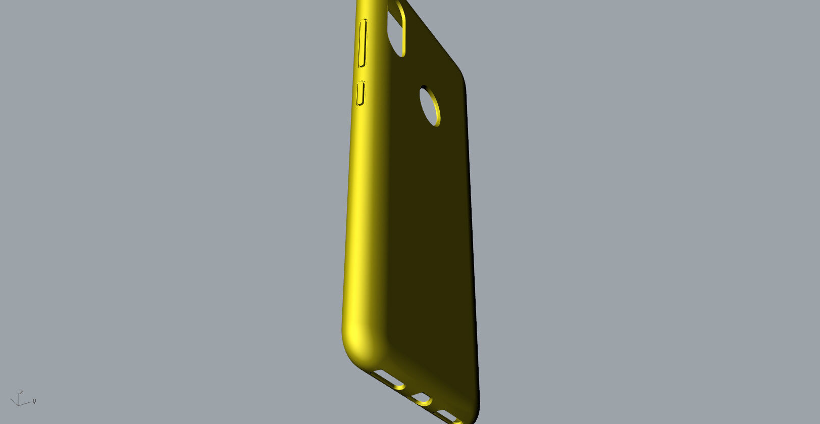Xiaomi Redmi Note 6 Pro yellow case 3D print model_8
