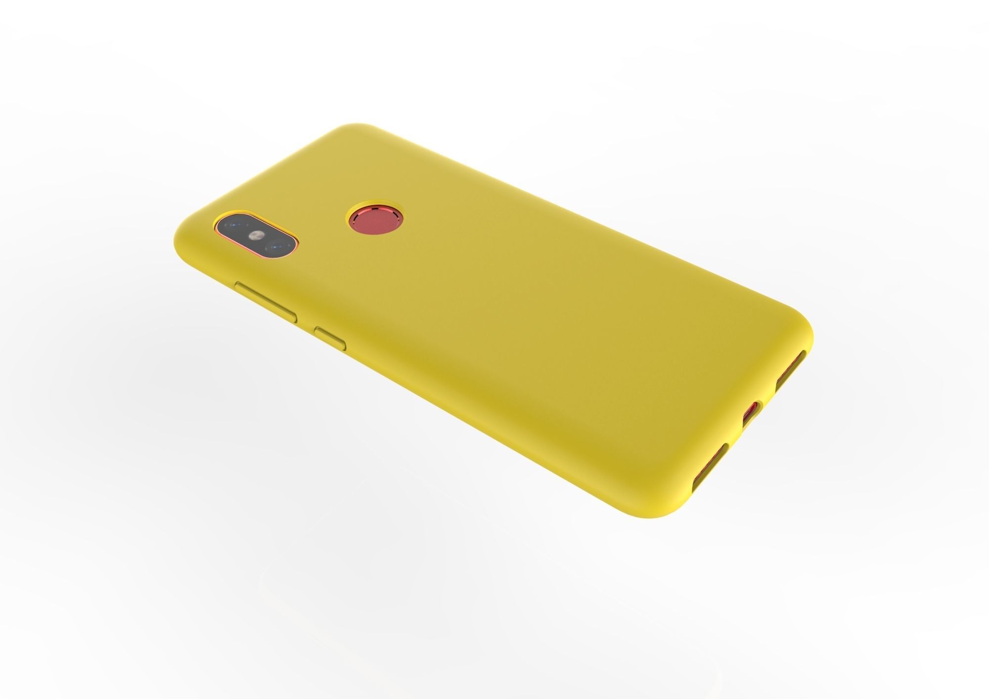 Xiaomi Redmi Note 6 Pro yellow case 3D print model_2