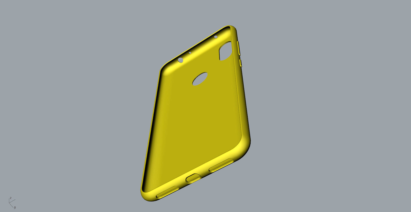 Xiaomi Redmi Note 6 Pro yellow case 3D print model_17
