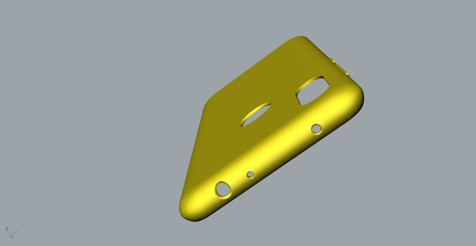 Xiaomi Redmi Note 6 Pro yellow case 3D print model_20