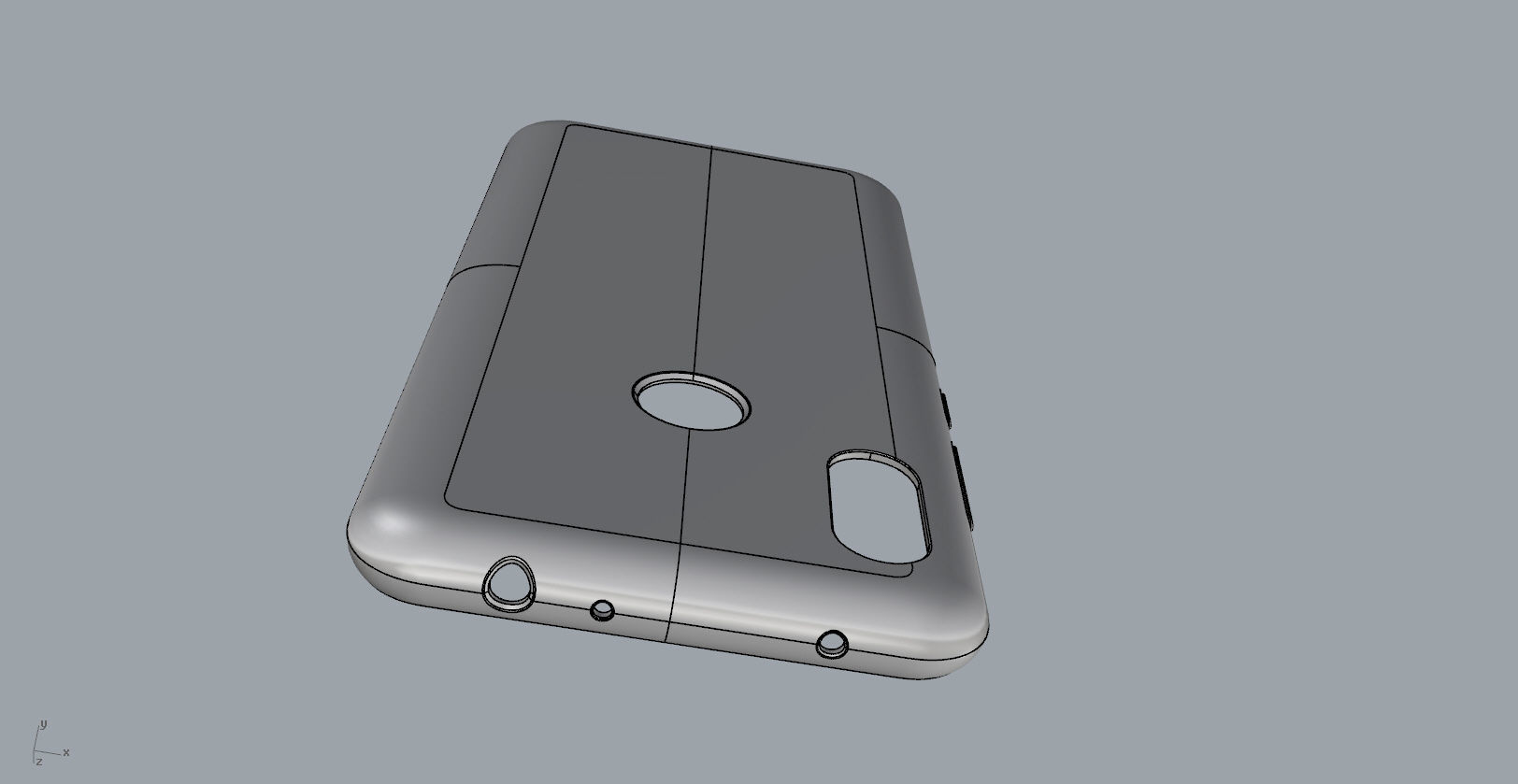 Xiaomi Redmi Note 6 Pro yellow case 3D print model_24