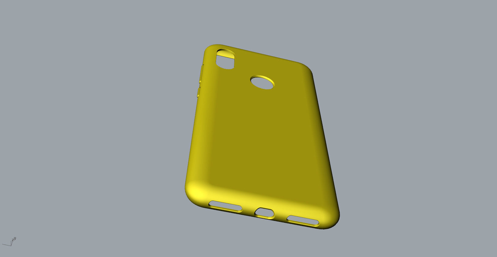 Xiaomi Redmi Note 6 Pro yellow case 3D print model_18