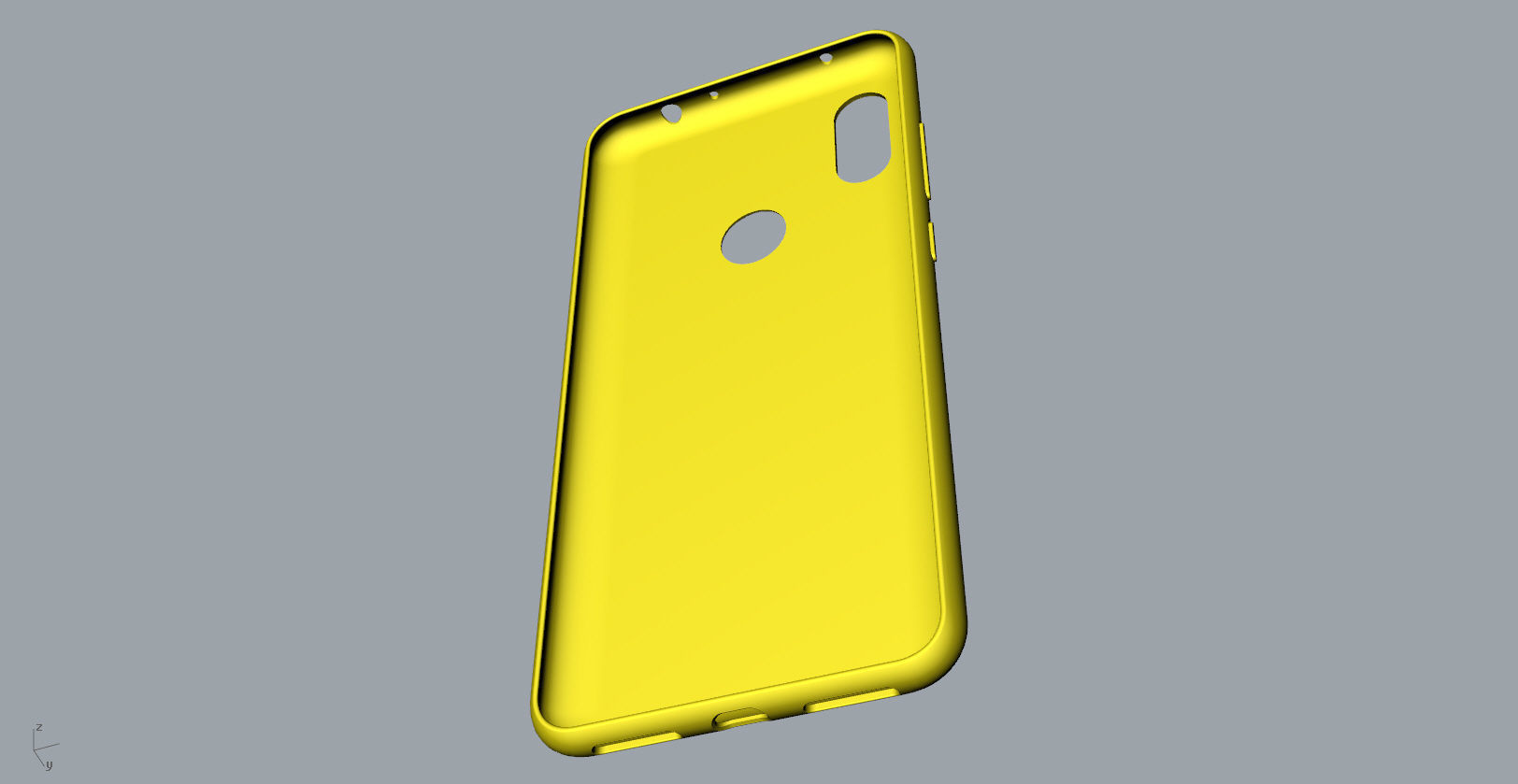 Xiaomi Redmi Note 6 Pro yellow case 3D print model_12