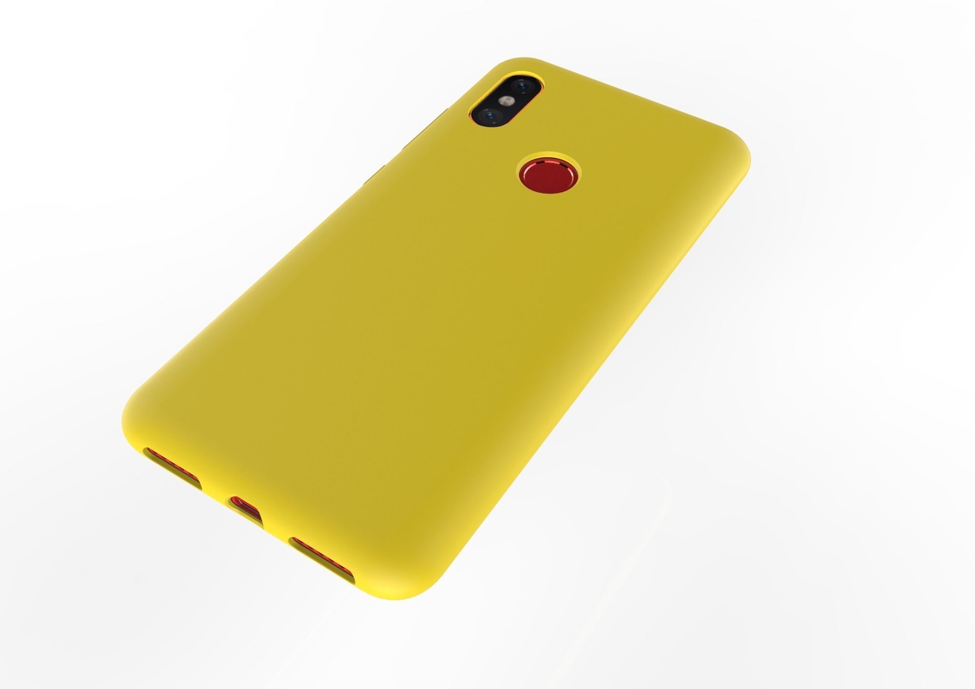 Xiaomi Redmi Note 6 Pro yellow case 3D print model_5