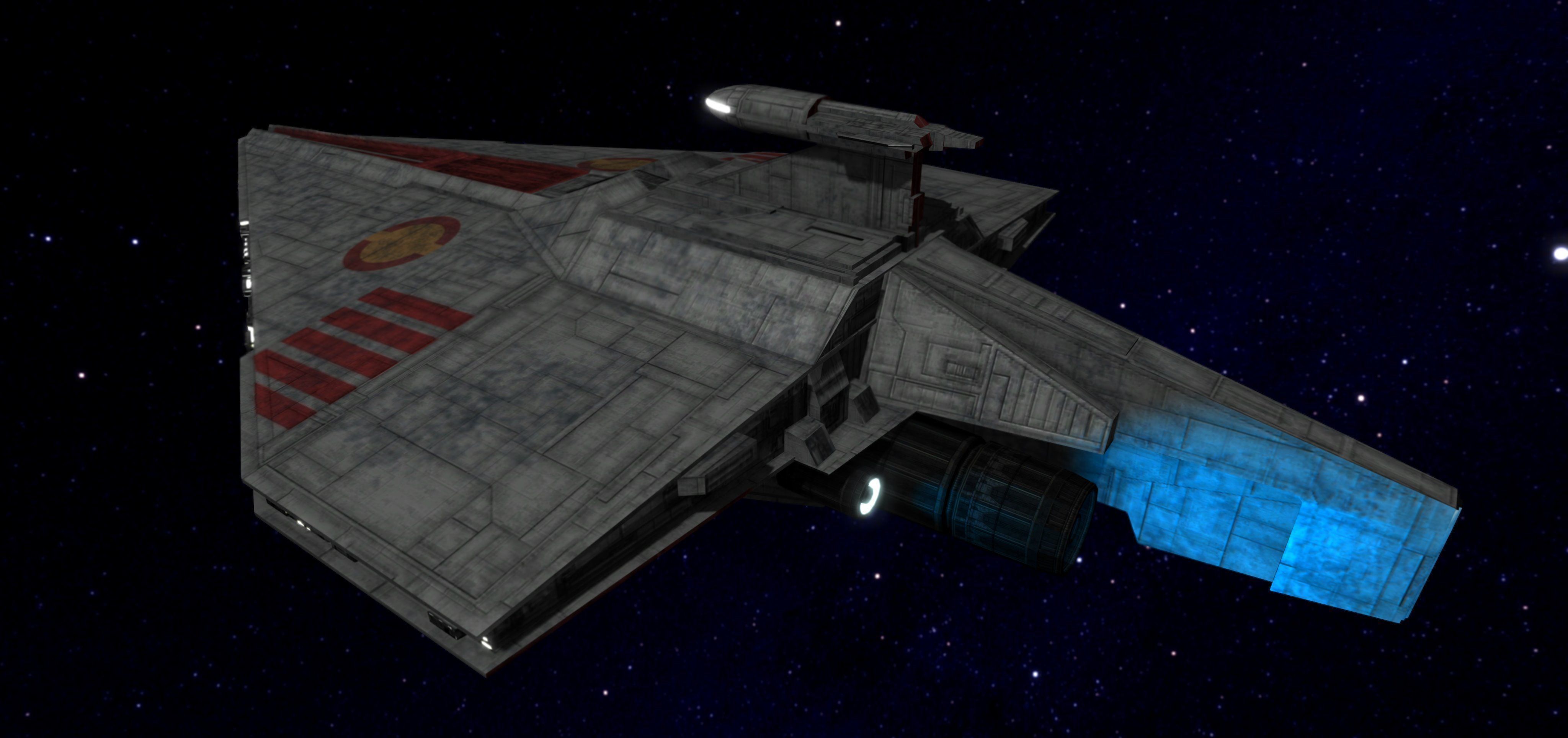STAR WARS - ACCLAMATOR CLASS ASSAULT SHIP Low-poly 3D model_1