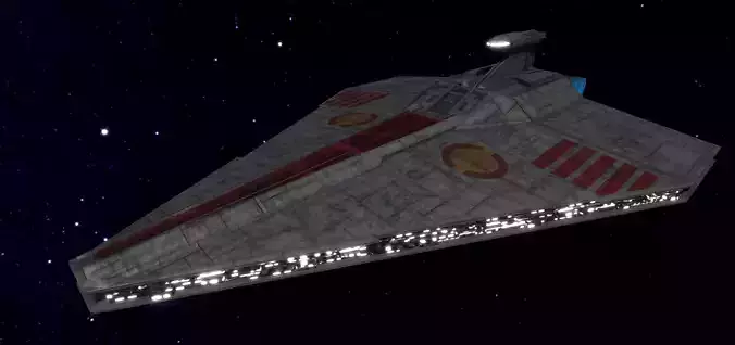 STAR WARS - ACCLAMATOR CLASS ASSAULT SHIP Low-poly 3D model