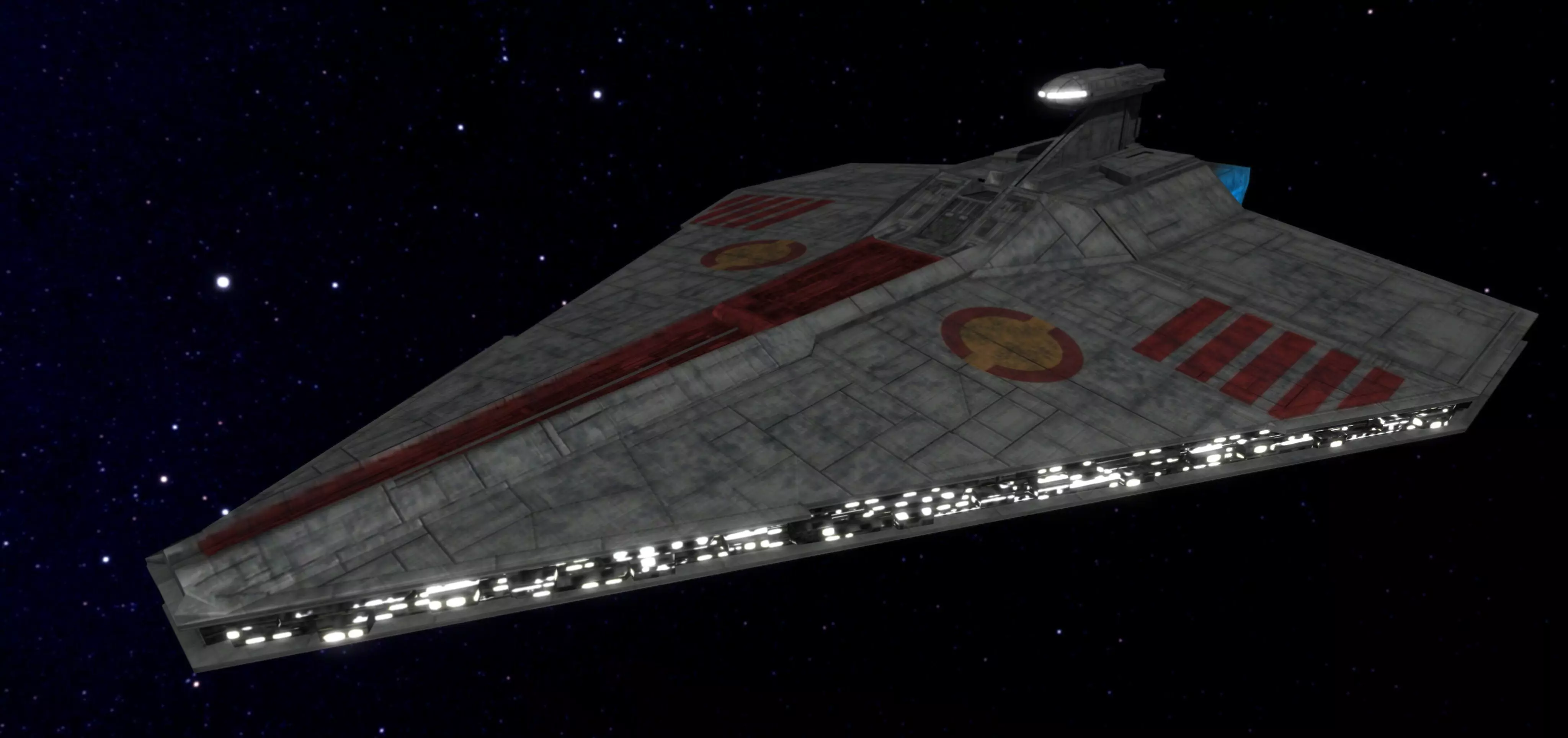 STAR WARS - ACCLAMATOR CLASS ASSAULT SHIP Low-poly 3D model_0