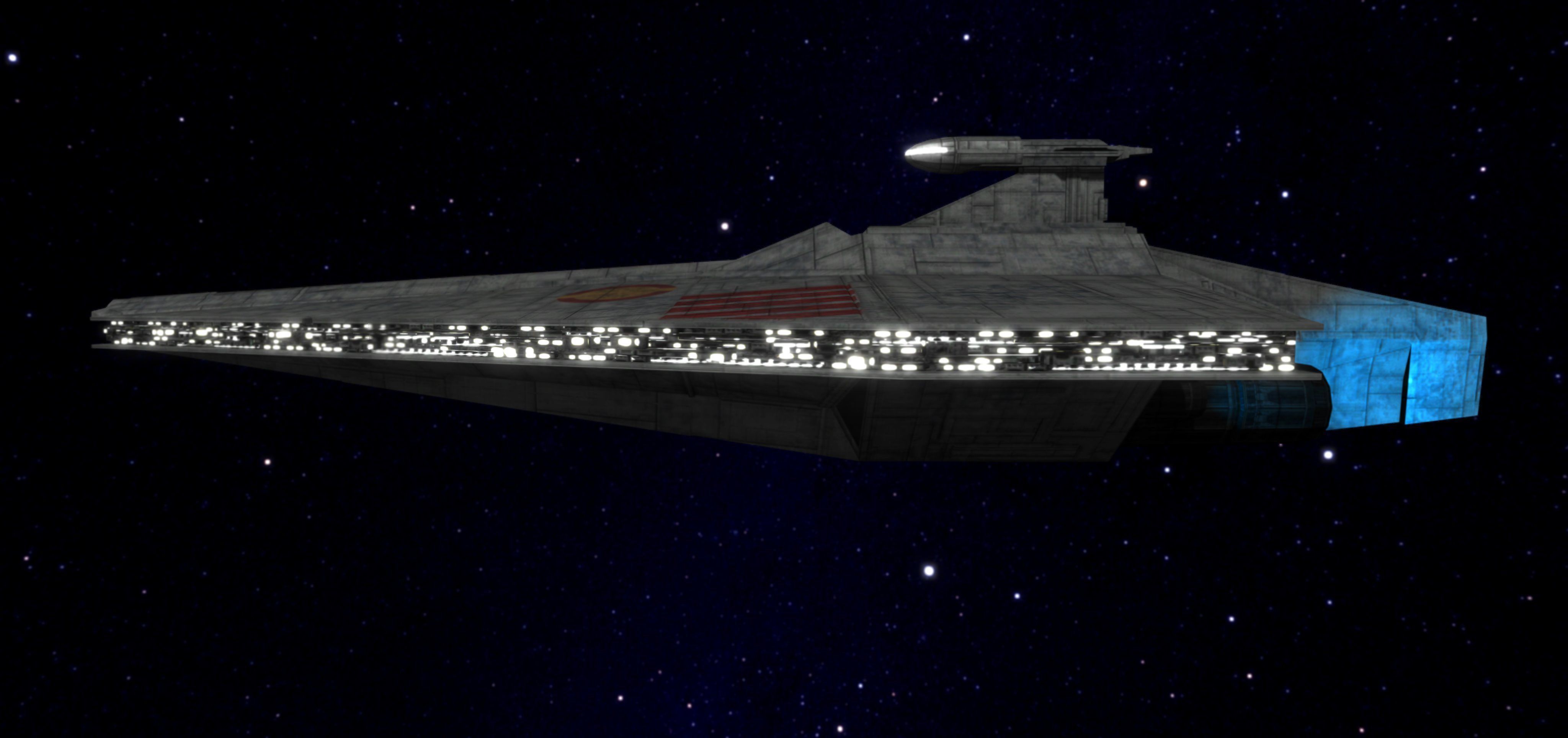 STAR WARS - ACCLAMATOR CLASS ASSAULT SHIP Low-poly 3D model_4