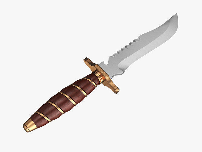 Combat Knife Low-poly 3D model