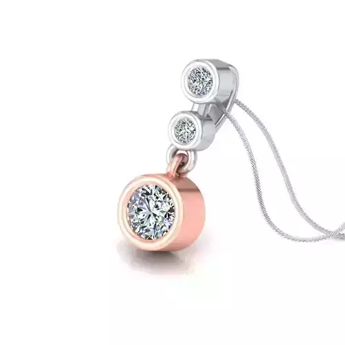 Solitaire pendant 3dm stl render detail 3D print model