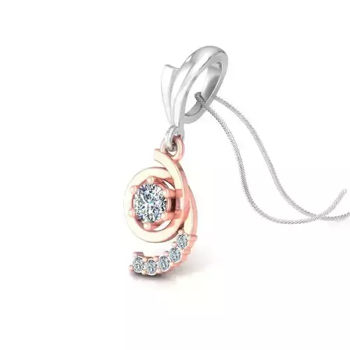 Solitaire pendant 3dm stl render detail 3D print model 3D print model