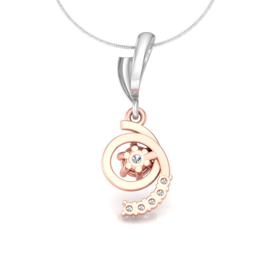 Solitaire pendant 3dm stl render detail 3D print model 3D print model_2