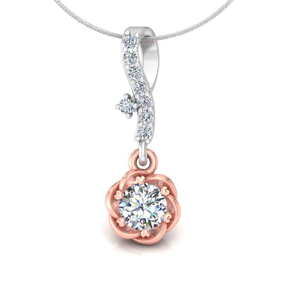 Solitaire pendant 3dm stl render detail 3D print model 3D print model_1