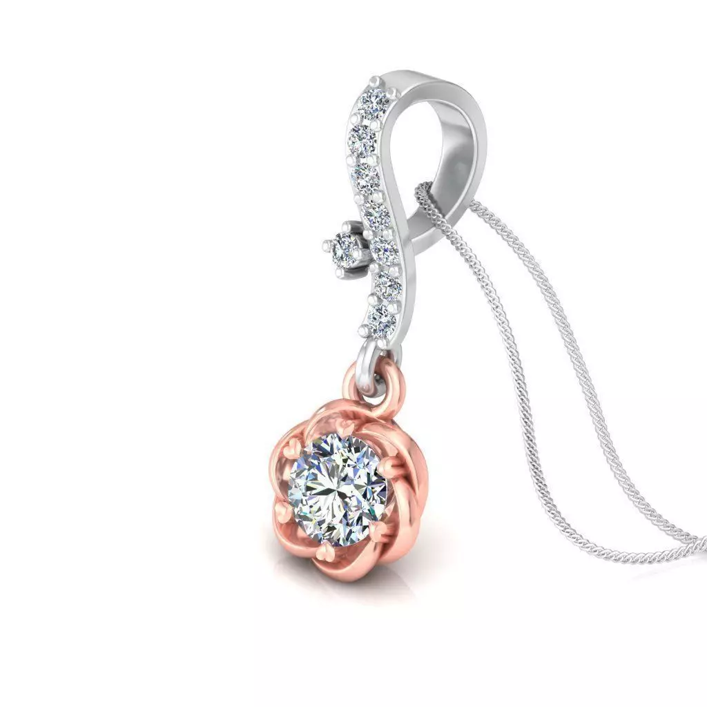 Solitaire pendant 3dm stl render detail 3D print model 3D print model_0