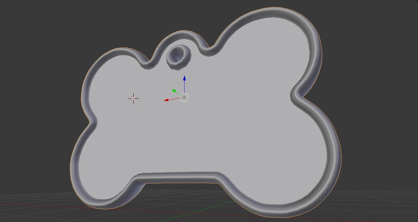 smooth dog tag model Low-poly 3D model_10