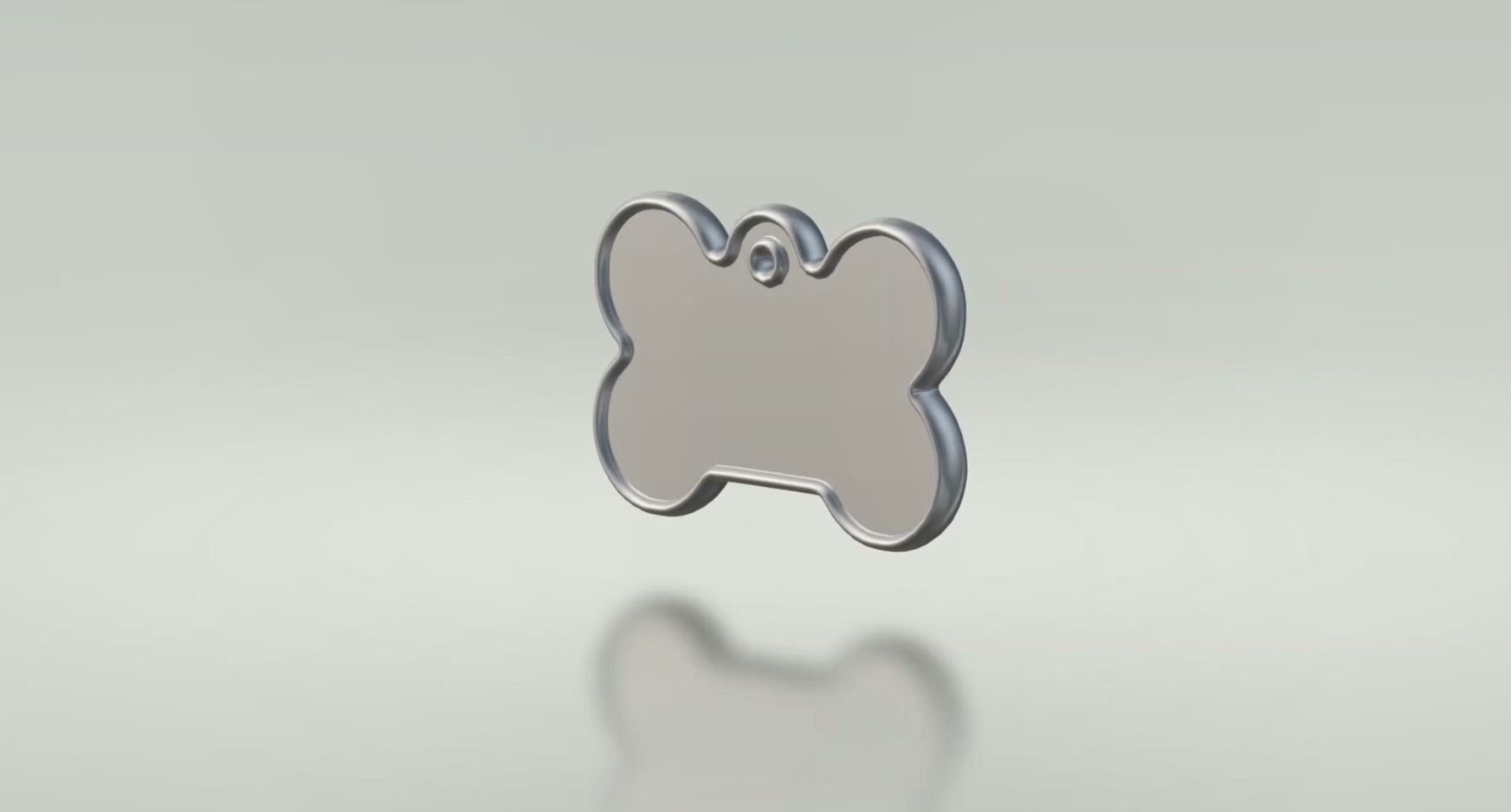 smooth dog tag model Low-poly 3D model_5