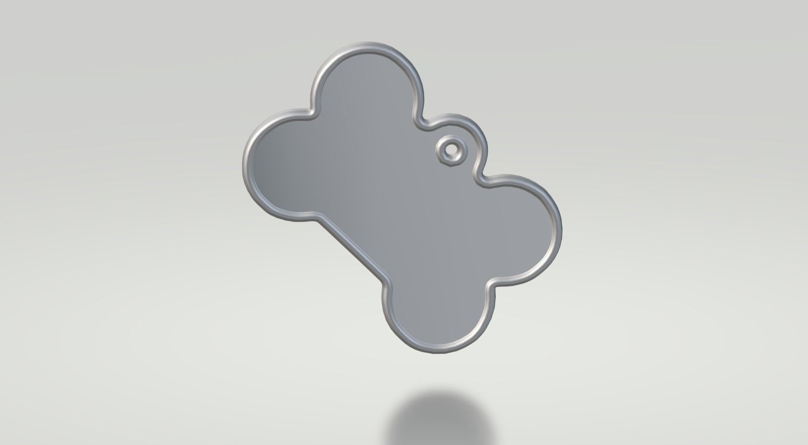 smooth dog tag model Low-poly 3D model_2