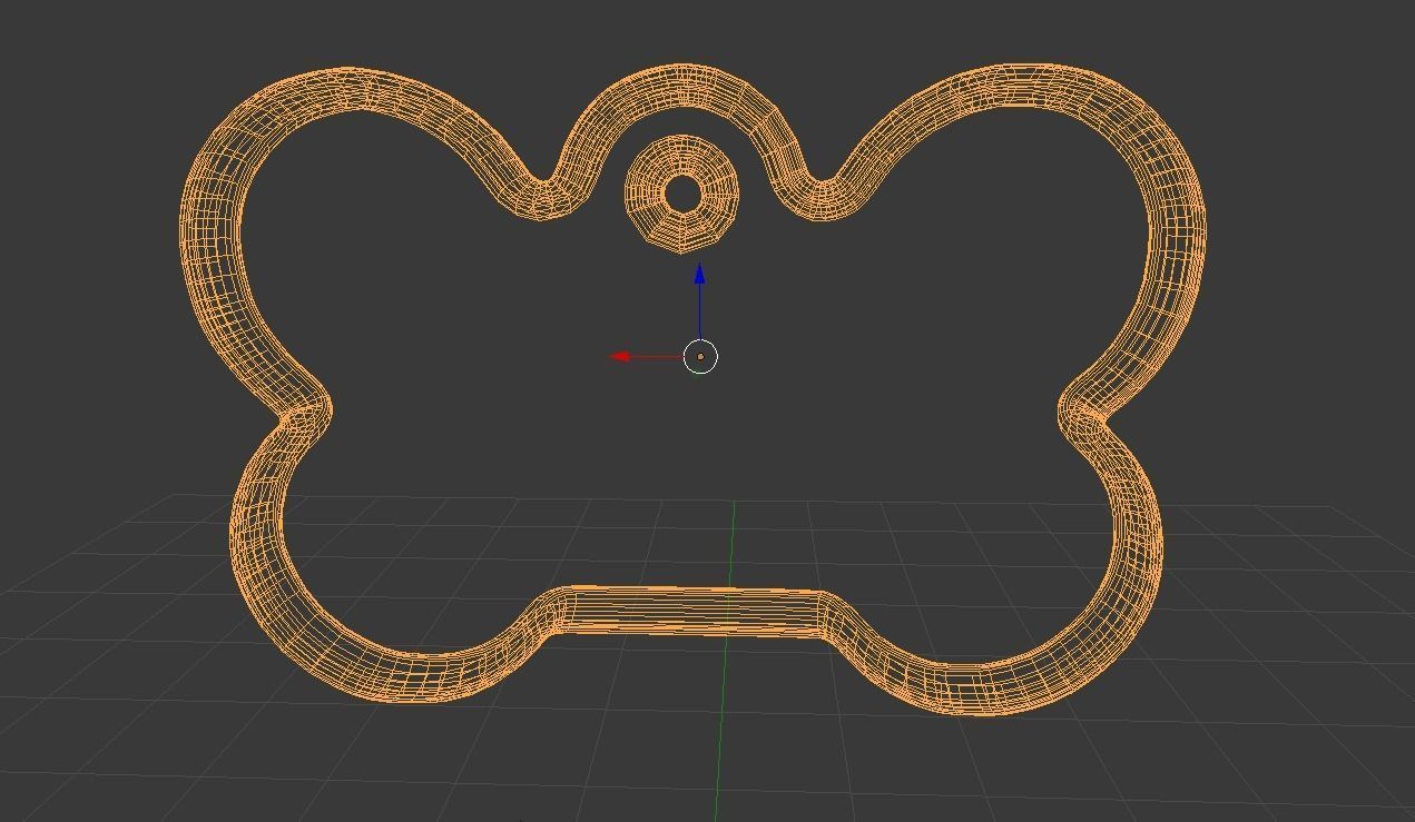 smooth dog tag model Low-poly 3D model_14