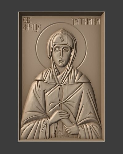 Orthodox Christian Icon of Saint Tatiana 3D print model