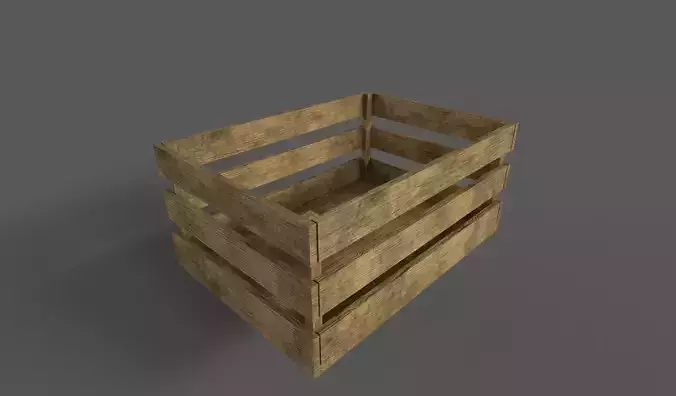 Wooden Box 3D Model