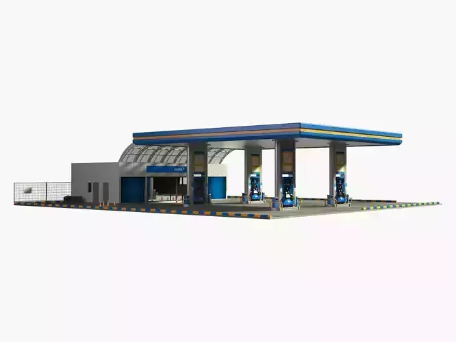 Gas Station 3D model