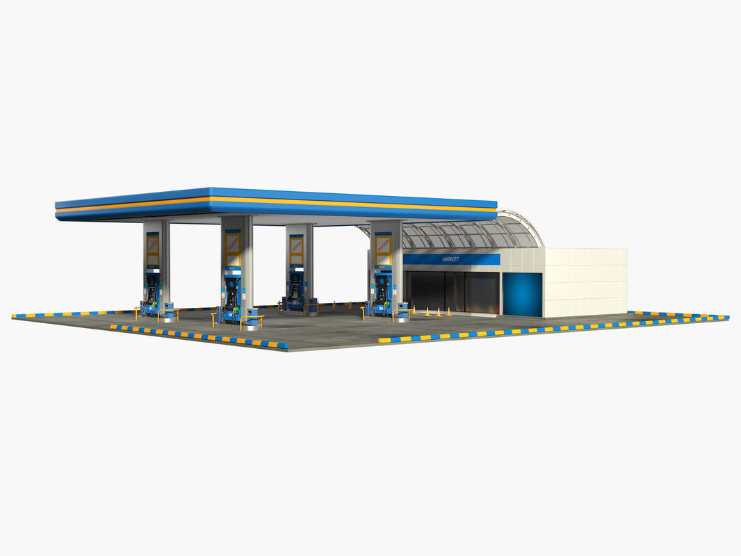 Gas Station 3D model_5