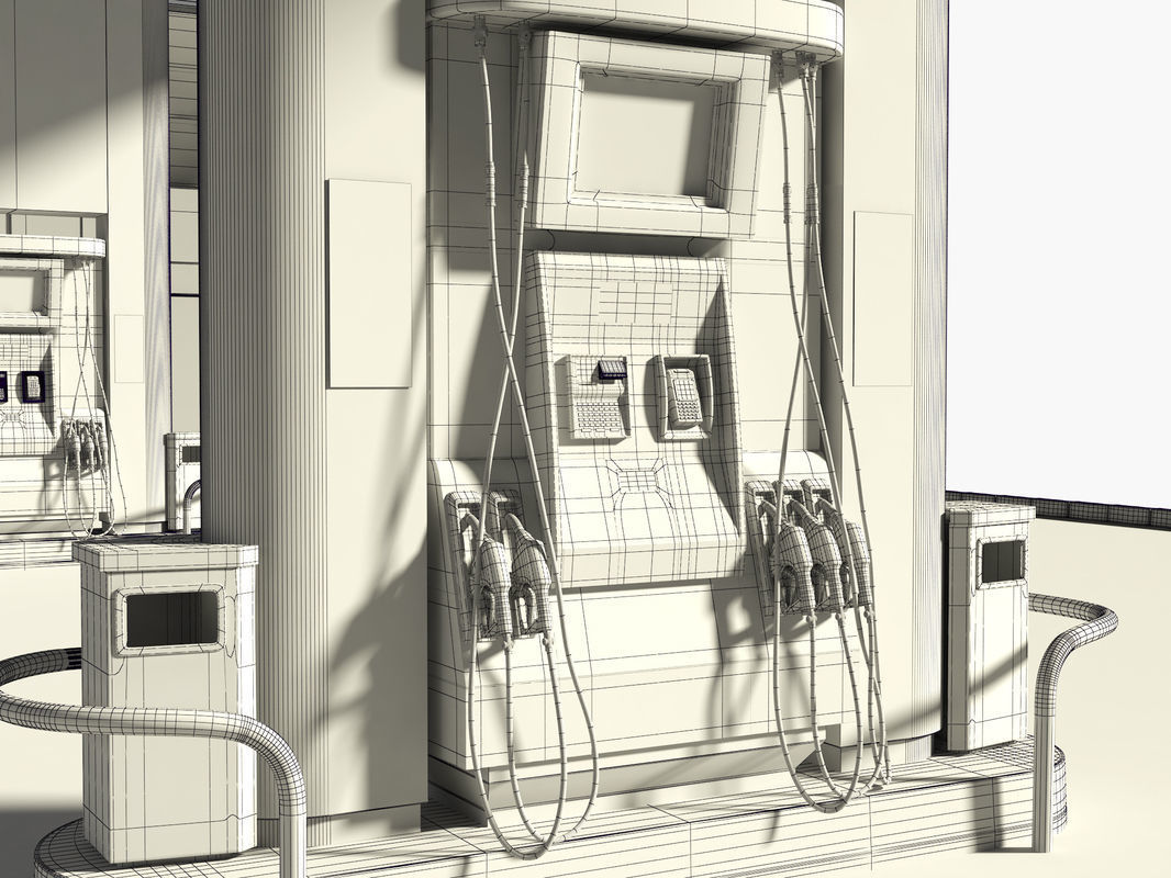 Gas Station 3D model_9