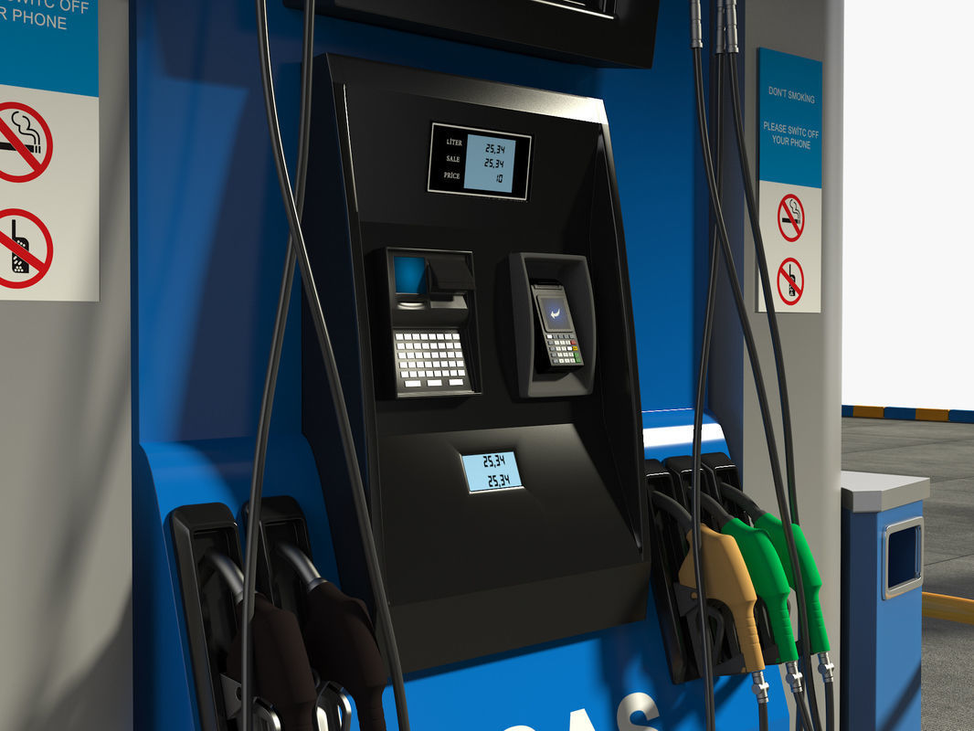 Gas Station 3D model_2