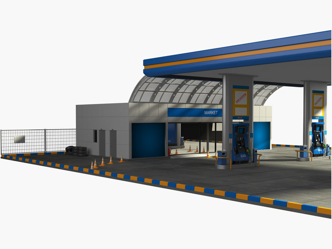 Gas Station 3D model_3