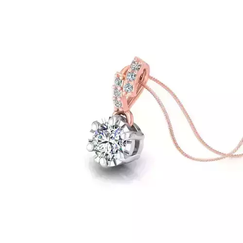 Solitaire pendant 3dm stl render detail 3D print model