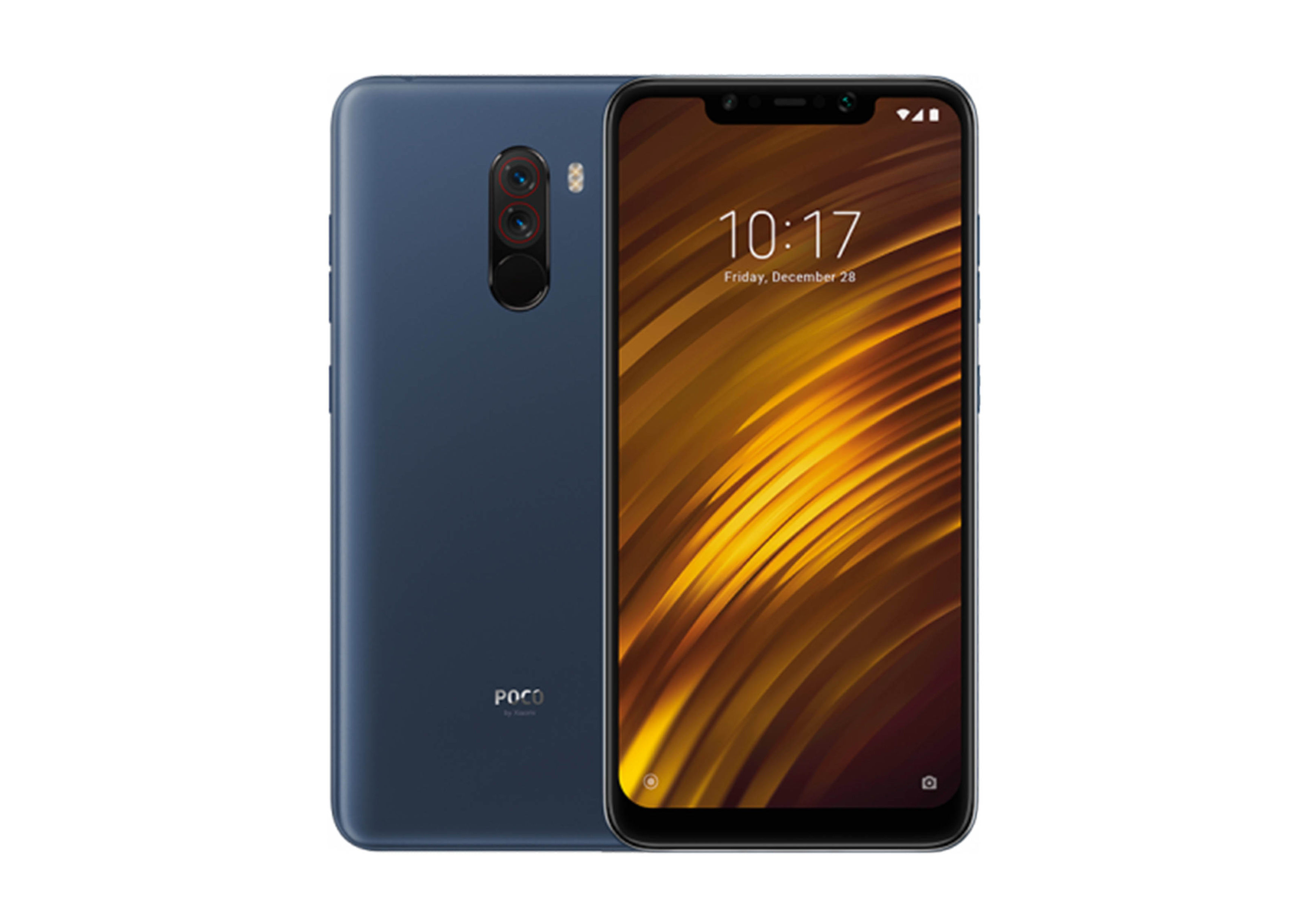 Xiaomi Pocophone F1 dark blue Low-poly 3D model_1