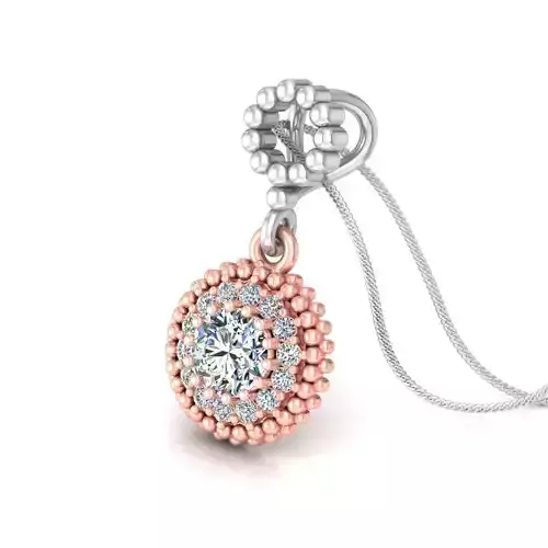 Solitaire pendant 3dm stl render detail 3D print model