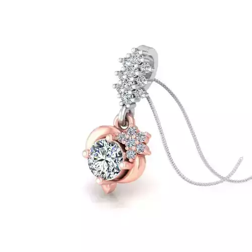 Solitaire pendant 3dm stl render detail 3D print model 3D print model