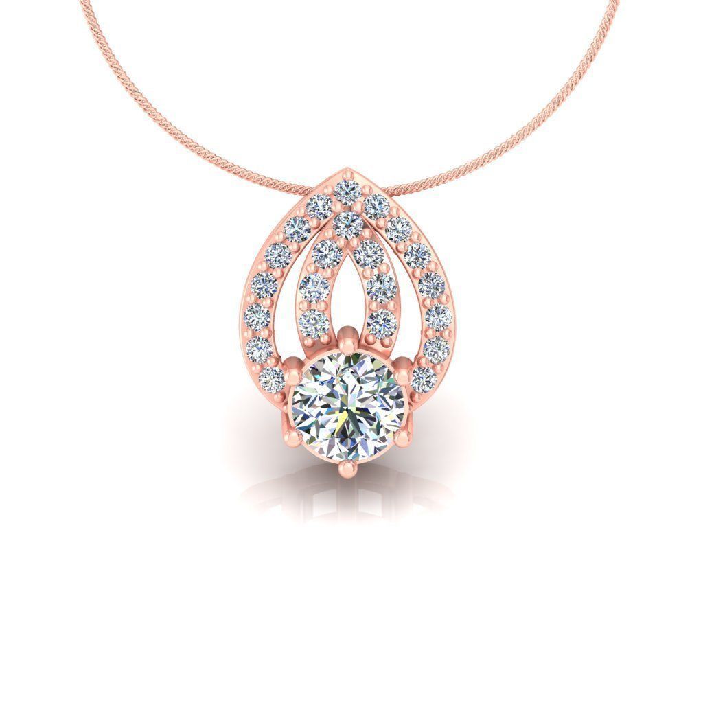 Solitaire pendant 3dm stl render 3D print model 3D print model_1