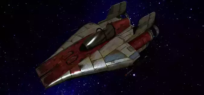 STAR WARS - A-WING FIGHTER Low-poly 3D model